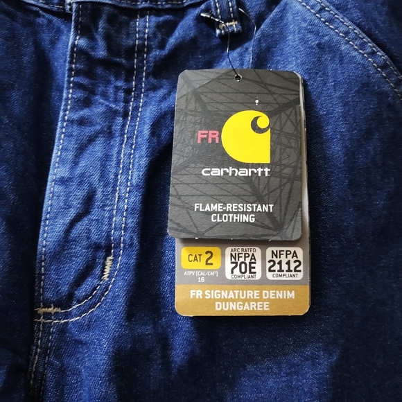 Carhartt FR Signature Denim Dungaree Flame Resistant Jeans 30x32 NFPA 70E 2112 - Picture 2 of 9